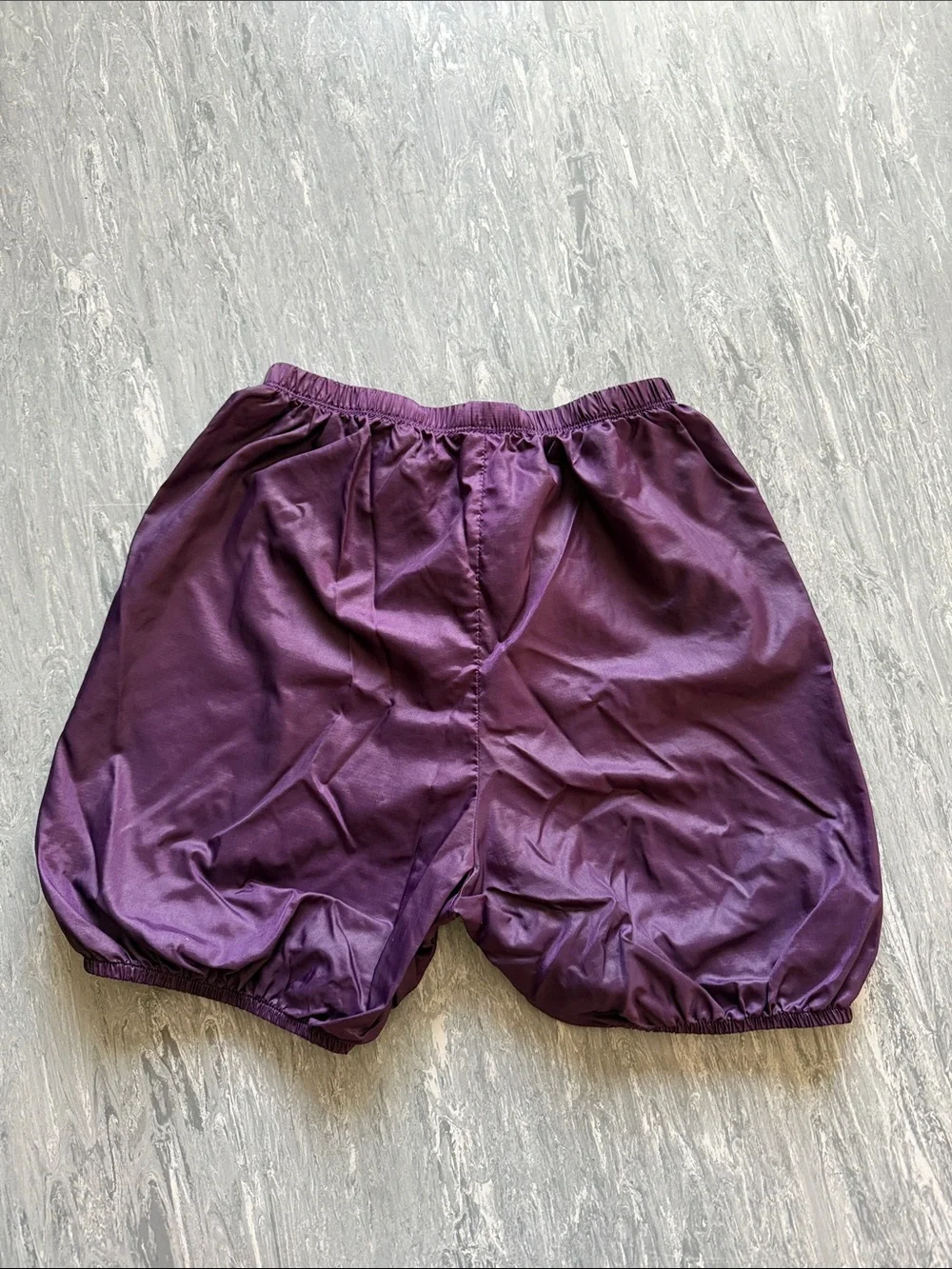 Body Wrappers Purple Trash bag Ballet Warmup Dance Shorts
